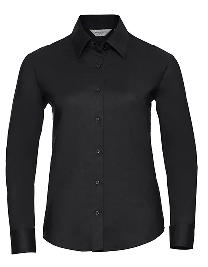 Russell Collection Oxford Bluse Slim Fit Pastellfarbe