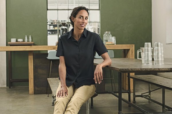 Russell Collection Klassisches Kurzarmhemd aus Polycotton