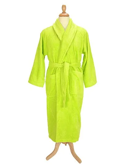 Bathrobe with Shawl Collar, 100% Cotton