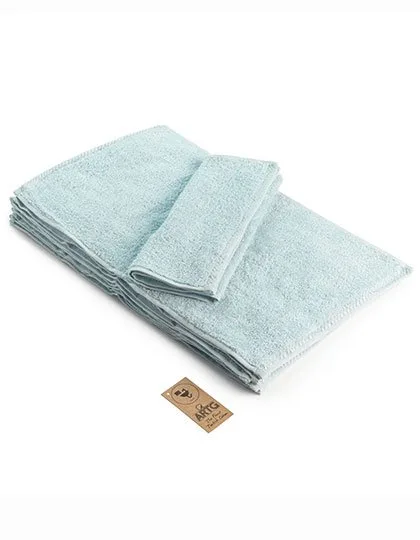 ARTG Guest Towel with Satin Stripes, Light Blue 30 x 50 cm, AR034