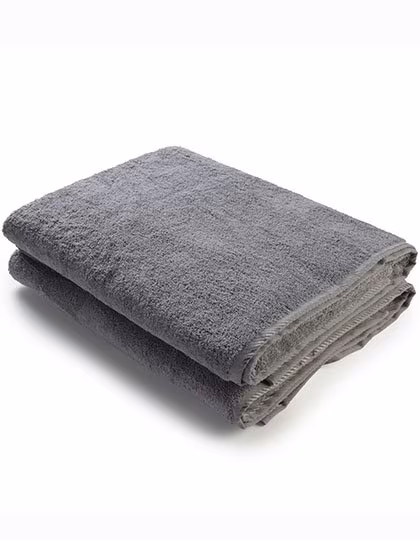 ARTG Badetuch mit Satinstreifen, Light Grey 70 x 140 cm, AR036