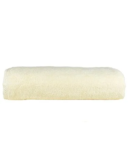ARTG Large Towel with Satin Stripes, Ivory 100 x 210 cm, AR038