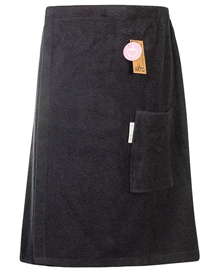 ARTG Sauna Kilt aus 100% Baumwolle, Black 65 x 150 cm, AR042