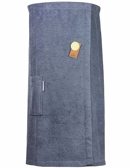 ARTG Baumwolle Sauna Kilt mit Klettverschluss, Jeans Blue 85 x 135 cm, AR043