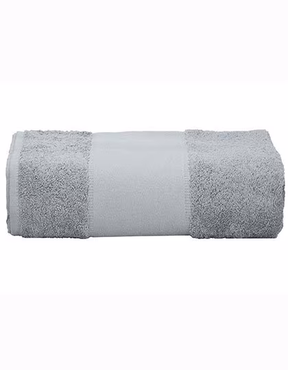 ARTG Grande asciugamano in Cotone con bordo stampabile, Light Blue 100 x 210 cm, AR077