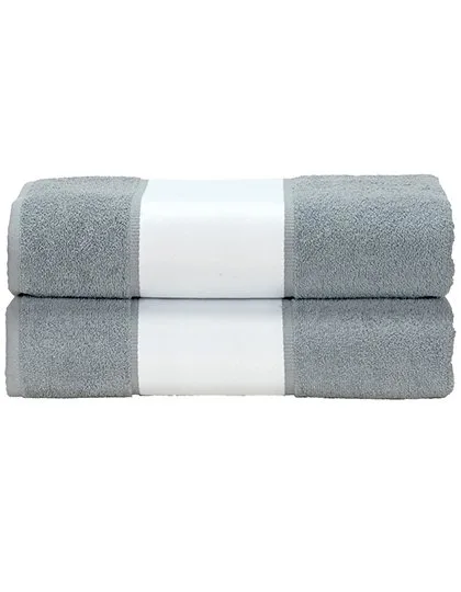 ARTG SUBLI-Me® Bath Towel with Personalisable Border, Anthracite Grey 70 x 140 cm, AR081