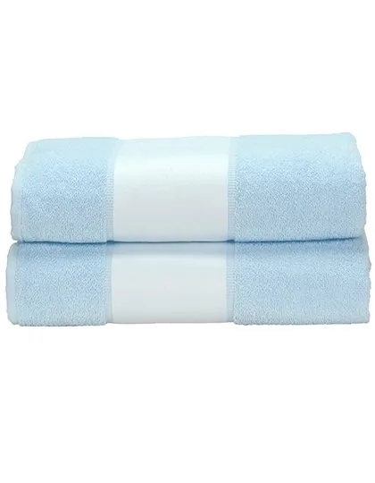 ARTG SUBLI-Me® Bath Towel with Personalisable Border, Light Blue 70 x 140 cm, AR081