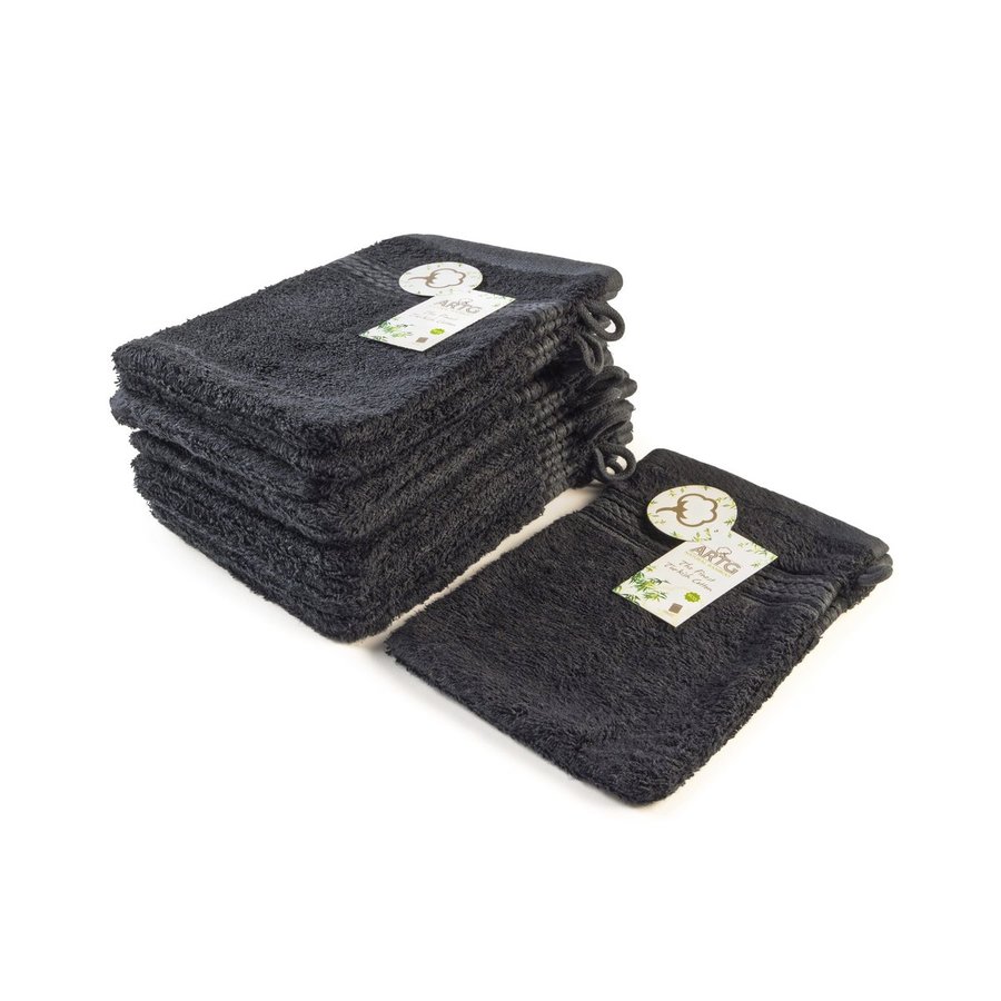 ARTG Bambus-Waschhandschuh mit Baumwollmix, Light Grey 16 x 22 cm, AR401