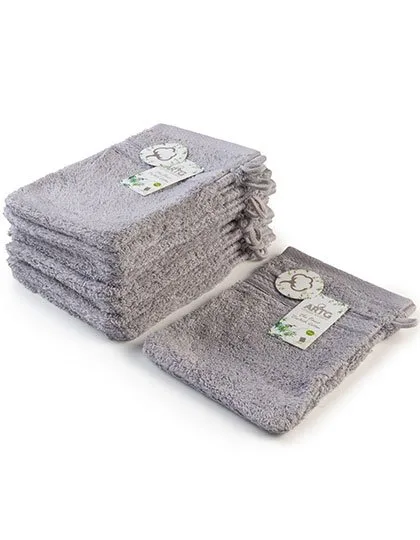 ARTG Gant de toilette en bambou avec mélange de coton, Light Grey 16 x 22 cm, AR401