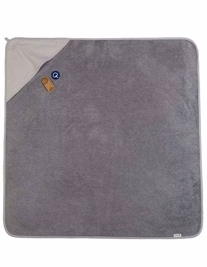 ARTG PRINT-Me® Baby Kapuzenhandtuch 100x100 cm, Anthracite Grey/Light Grey 100 x 100 cm, AR732