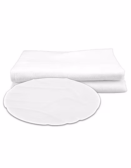 ARTG SUBLI-Me Round Towel with Cotton-Polyester Blend, White/White Ø 150 cm, AR991