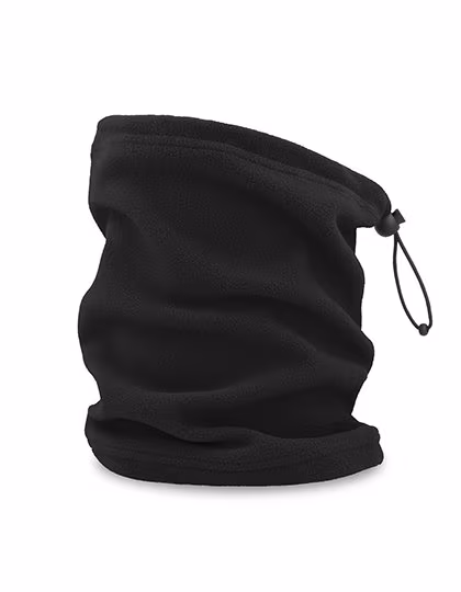 Atlantis Sustainable Polar Fleece Neck Warmer with Cord Adjuster, Black 25 x 28 cm, AT105
