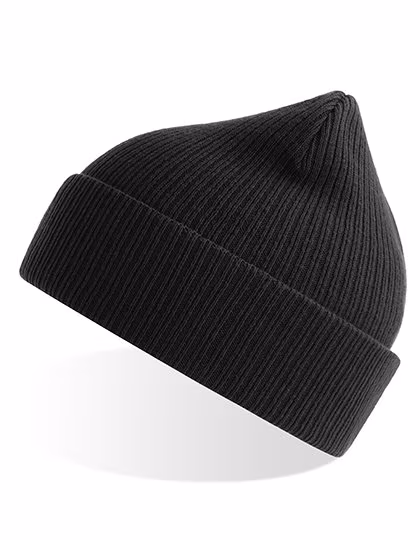 Atlantis Nelson Beanie in Cotone Biologico, Black One Size, AT116