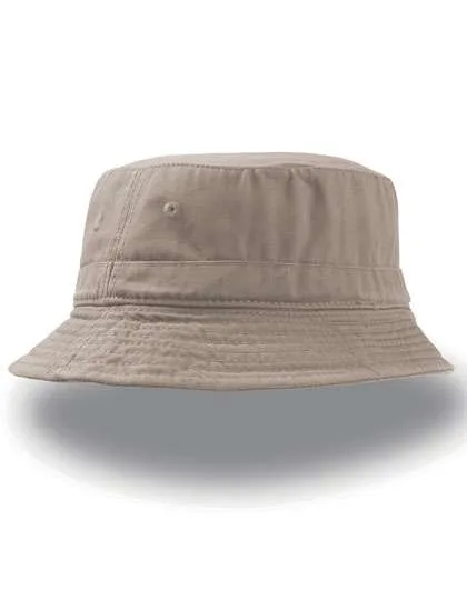 Atlantis Bucket Hat made of Chino Cotton with Sweatband, Beige L/XL, AT346