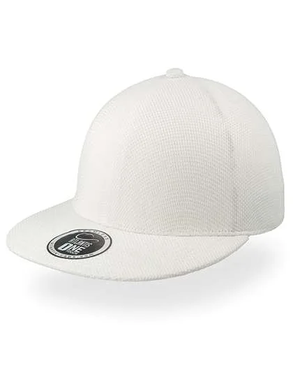 Atlantis Snap One Cap with Flat Visor, White One Size, AT358