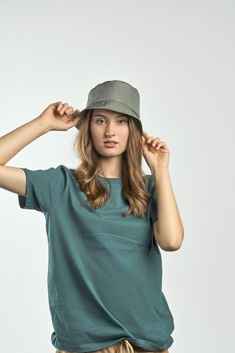 Atlantis Bucket-Hut aus recyceltem Polyester, Black/Grey One Size, AT365