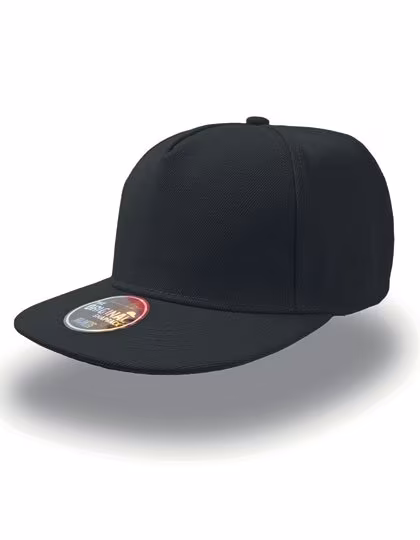 Atlantis Snap Five Cap mit PVC-Verschluss, Black One Size, AT401