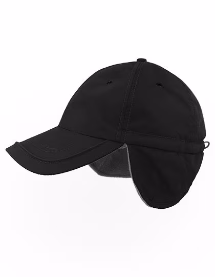 Atlantis Berretto invernale riciclato con paraorecchie, Black One Size, AT417