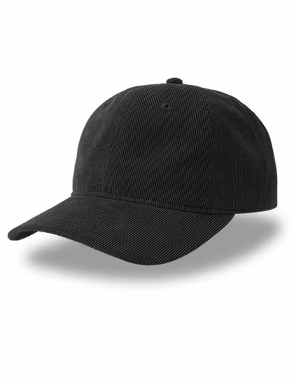 Atlantis Cap Creep Recycled en velours côtelé polyester, Black One Size, AT419
