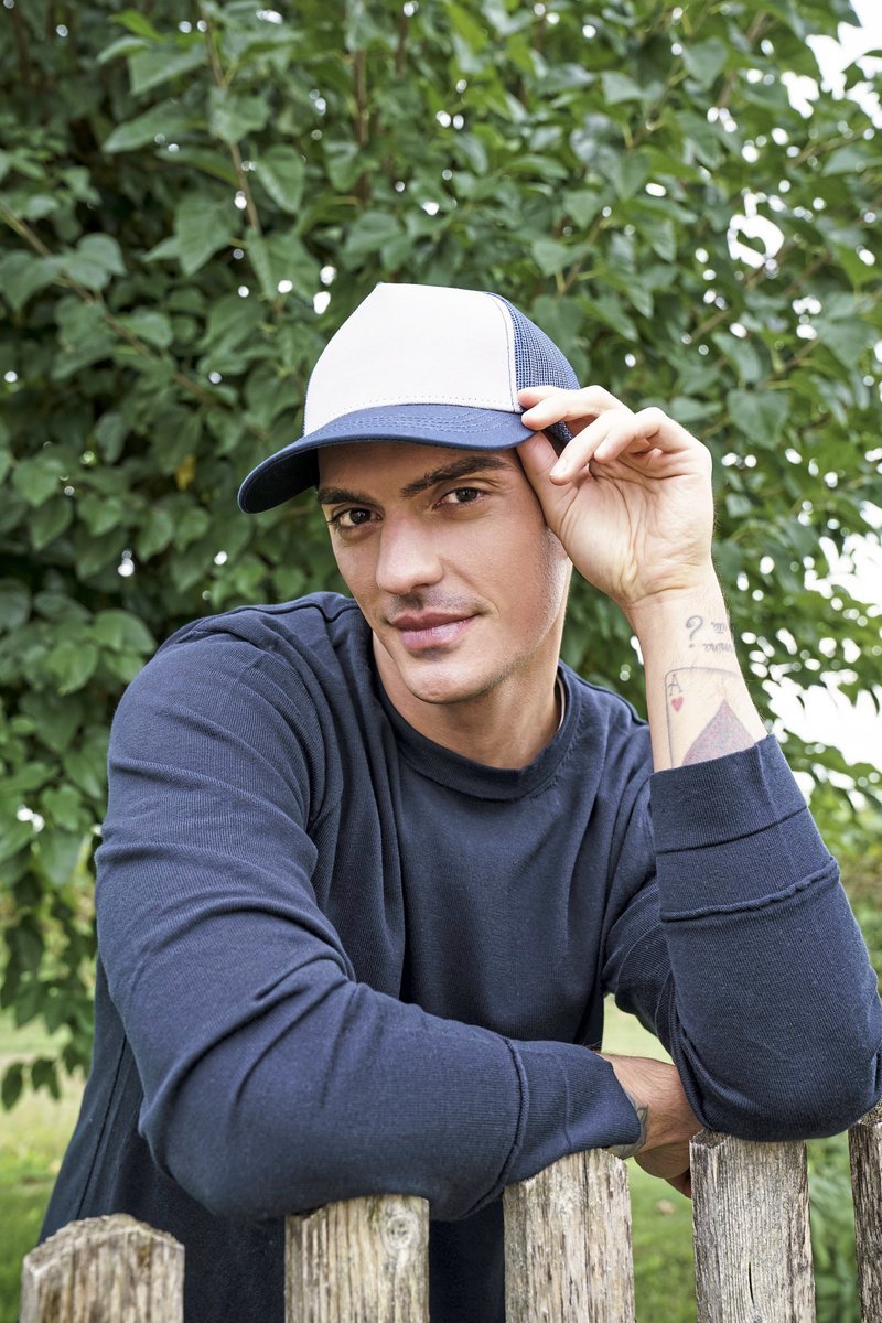 Atlantis Recycelte Canvas Cap mit gebogenem Schirm, Black/Grey One Size, AT426