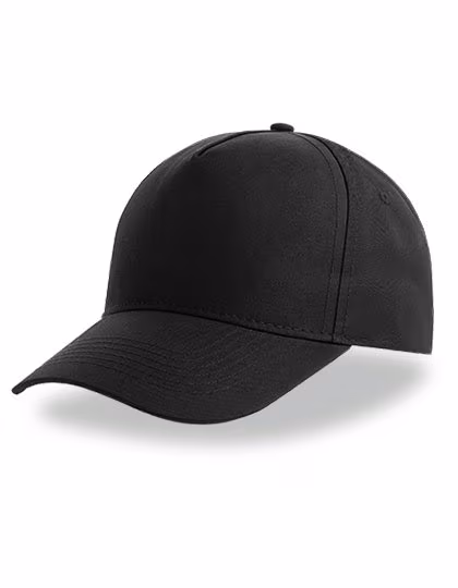 Atlantis Recycelte Baseballkappe mit 5 Segmenten, Black One Size, AT428