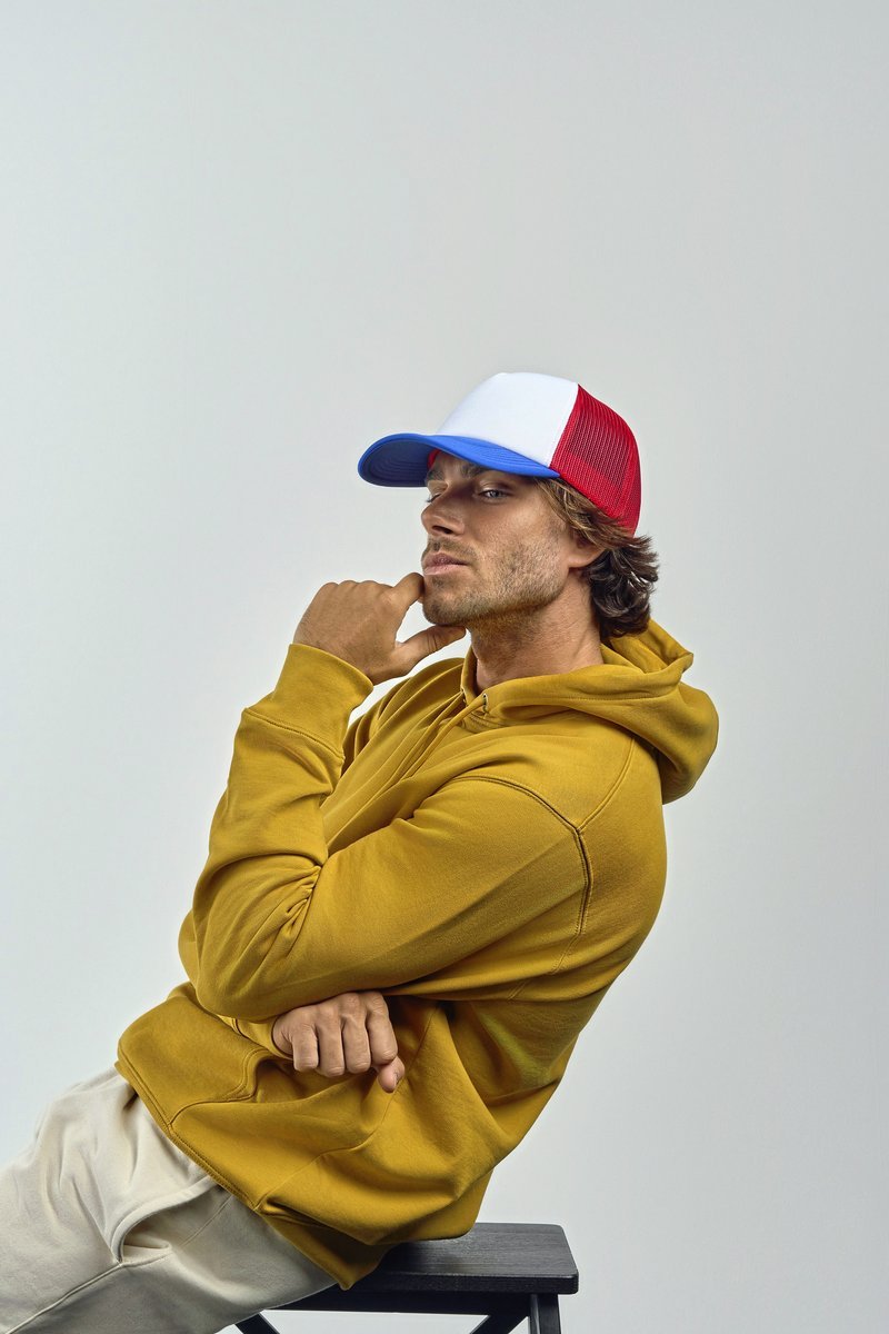 Atlantis Strukturierte Rapper Cap mit PVC-Verschluss, Black/Black One Size, AT505