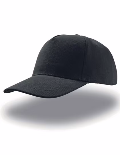 Atlantis Liberty Five Cap aus Baumwoll-Twill, Black One Size, AT506