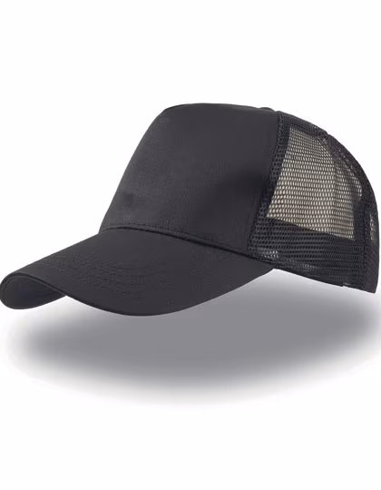 Atlantis Rapper Cappellino in Cotone con design in mesh, Black/Black One Size, AT511