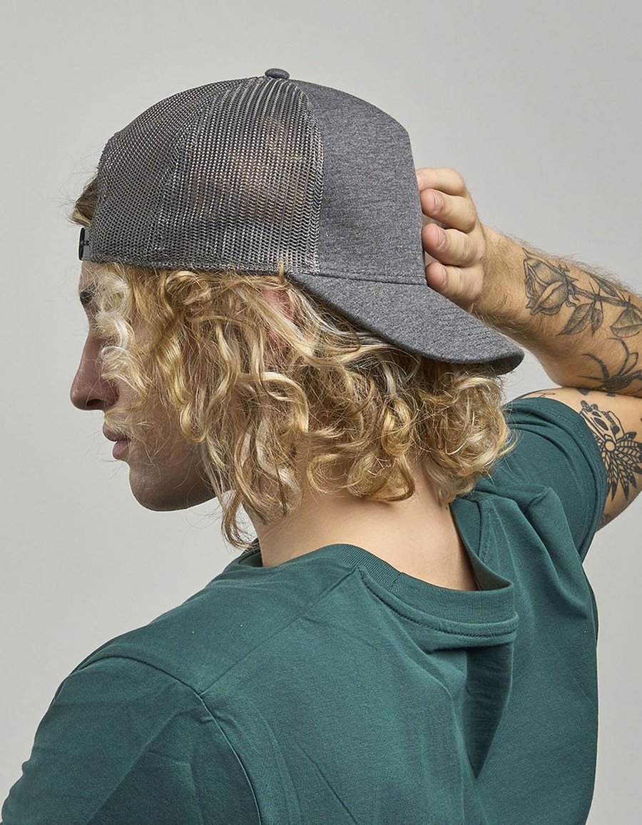 Atlantis Cappellino Rapper Jersey con Chiusura PVC, Navy One Size, AT517