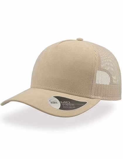 Atlantis Cap Rapper Suede avec détail mesh, Beige One Size, AT523