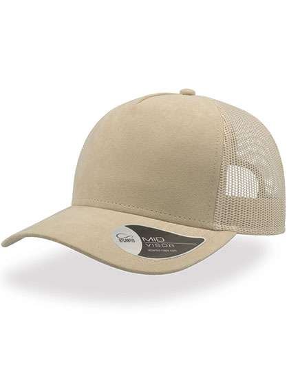 Atlantis Rapper Suede Cap mit Mesh-Detail, Beige One Size, AT523