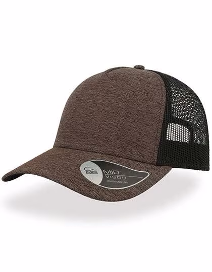 Atlantis Cap Rapper Melange avec détail mesh, Brown One Size, AT524