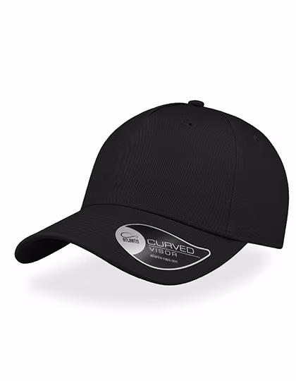 Atlantis Casquette de sport en sergé de coton avec visière, Black One Size, AT528