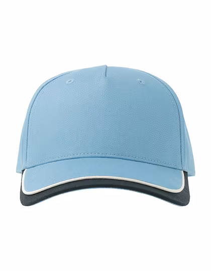 Atlantis Star-S Cap made of Organic Cotton for Kids, Columbia Blue/Navy One Size, AT532