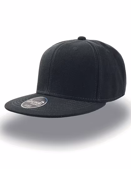 Atlantis Snap Back Cap con chiusura in PVC, Black One Size, AT603