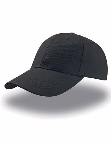 Atlantis Zoom Cap mit Klettverschluss und Luftlöchern, Black One Size, AT608