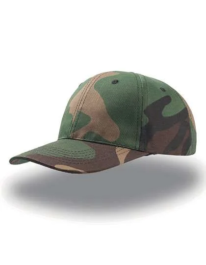 Atlantis Cap Six Panel en coton avec fermeture velcro, Camouflage One Size, AT613