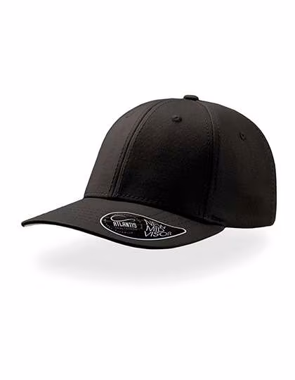 Atlantis Strukturierte 6-Panel-Cap "Pitcher, Black L/XL, AT635