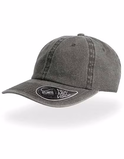 Atlantis Cotton 6-Panel Cap with Metal Closure, Black One Size, AT645
