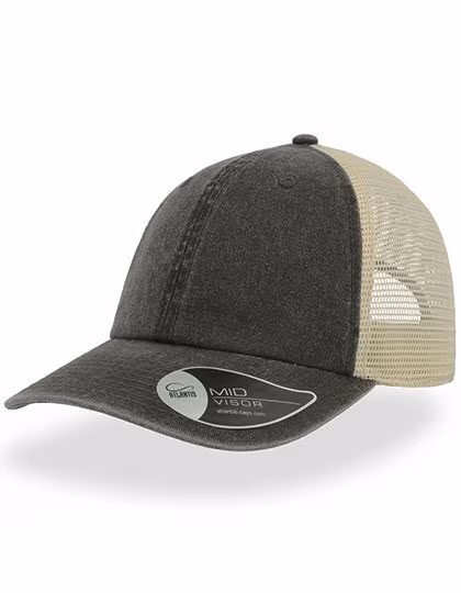Atlantis Case Cap in twill di Cotone e Poliestere, Black/Stone One Size, AT667