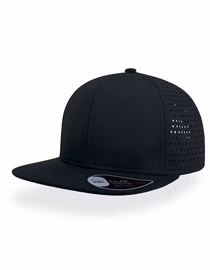 Atlantis Bank Cap con chiusura in PVC e visiera chino, Light Grey/Black One Size, AT668