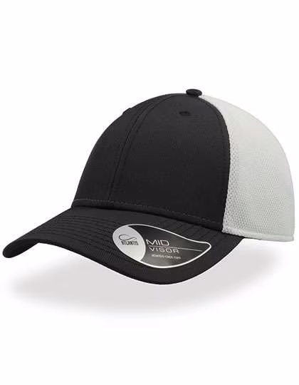 Atlantis Cap Campus avec visière courbée, Black/White One Size, AT669