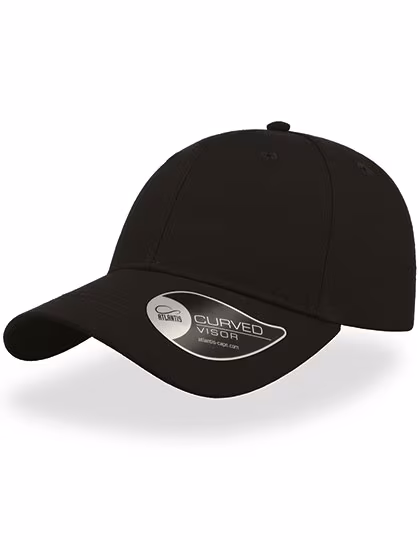 Atlantis Cappellino in Cotone con visiera curva, Black One Size, AT670