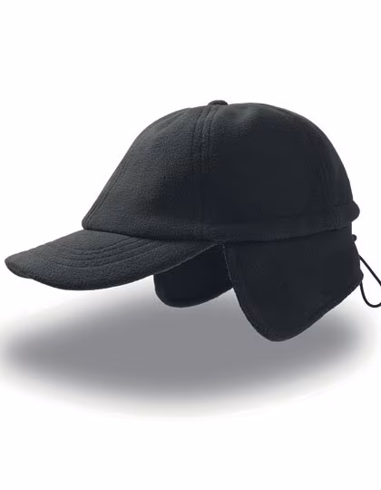 Atlantis Snow Flap Stopper Cap mit Ohrenklappen, Black One Size, AT719