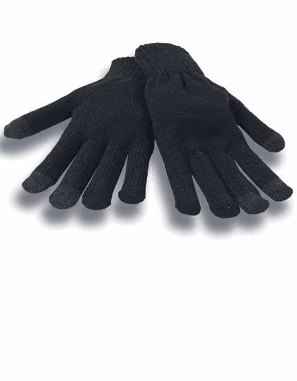 Atlantis Touchscreen Gloves with Elastic Cuff, Black L/XL, AT759