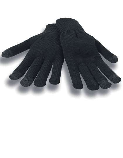 Atlantis Touchscreen Handschuhe mit elastischer Manschette, Black L/XL, AT759