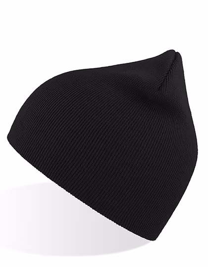 Atlantis Nachhaltige Recy Beanie Doppellagig, Black One Size, AT798