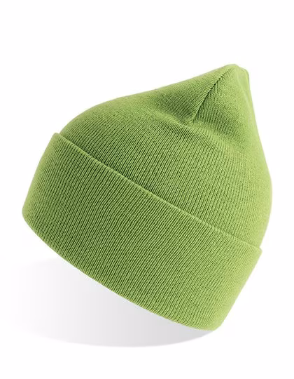 Atlantis Pure Beanie made of Recycled Material, Double-Layered, Acid Green One Size, AT805