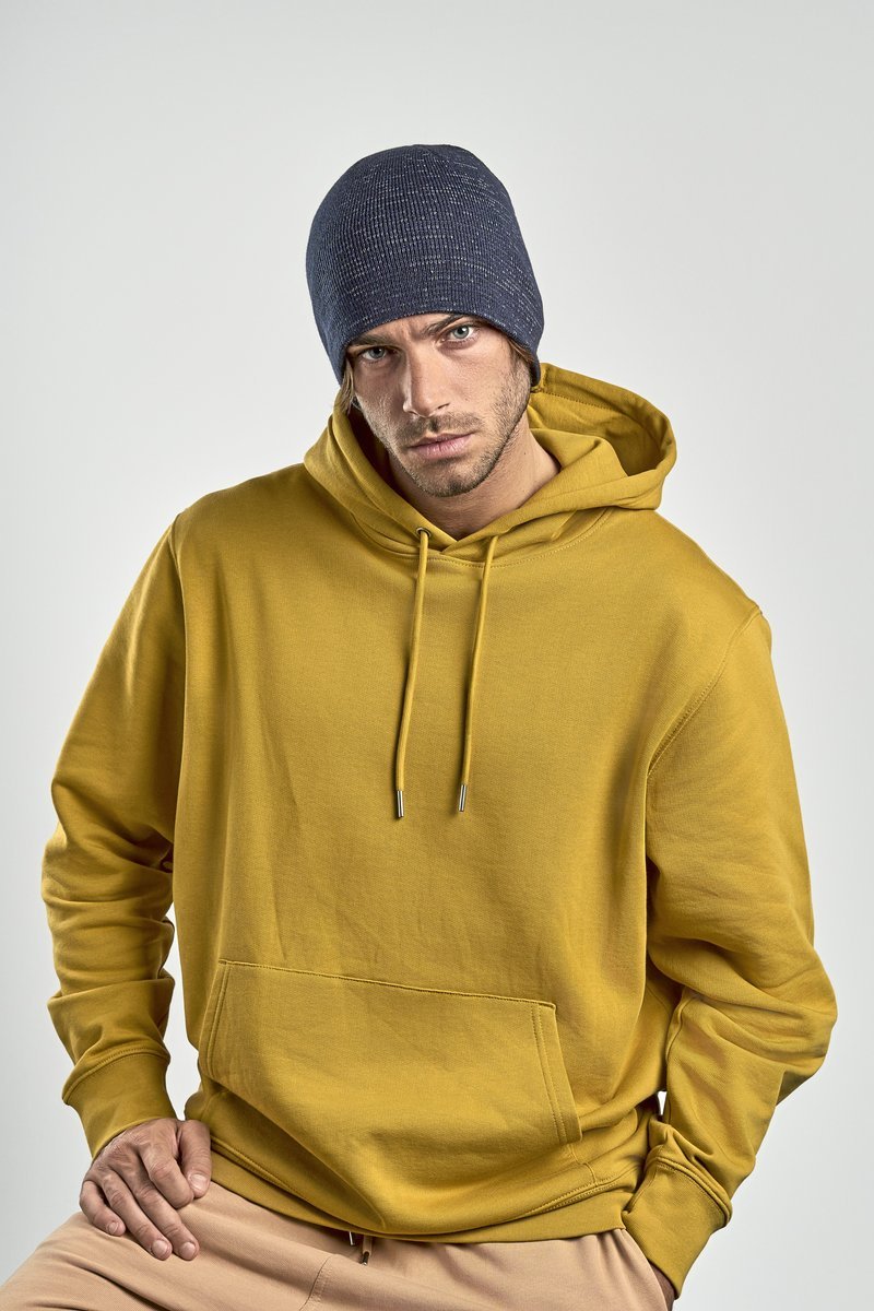 Atlantis Reflektierender Beanie aus Recycling-Polyester, Black One Size, AT806