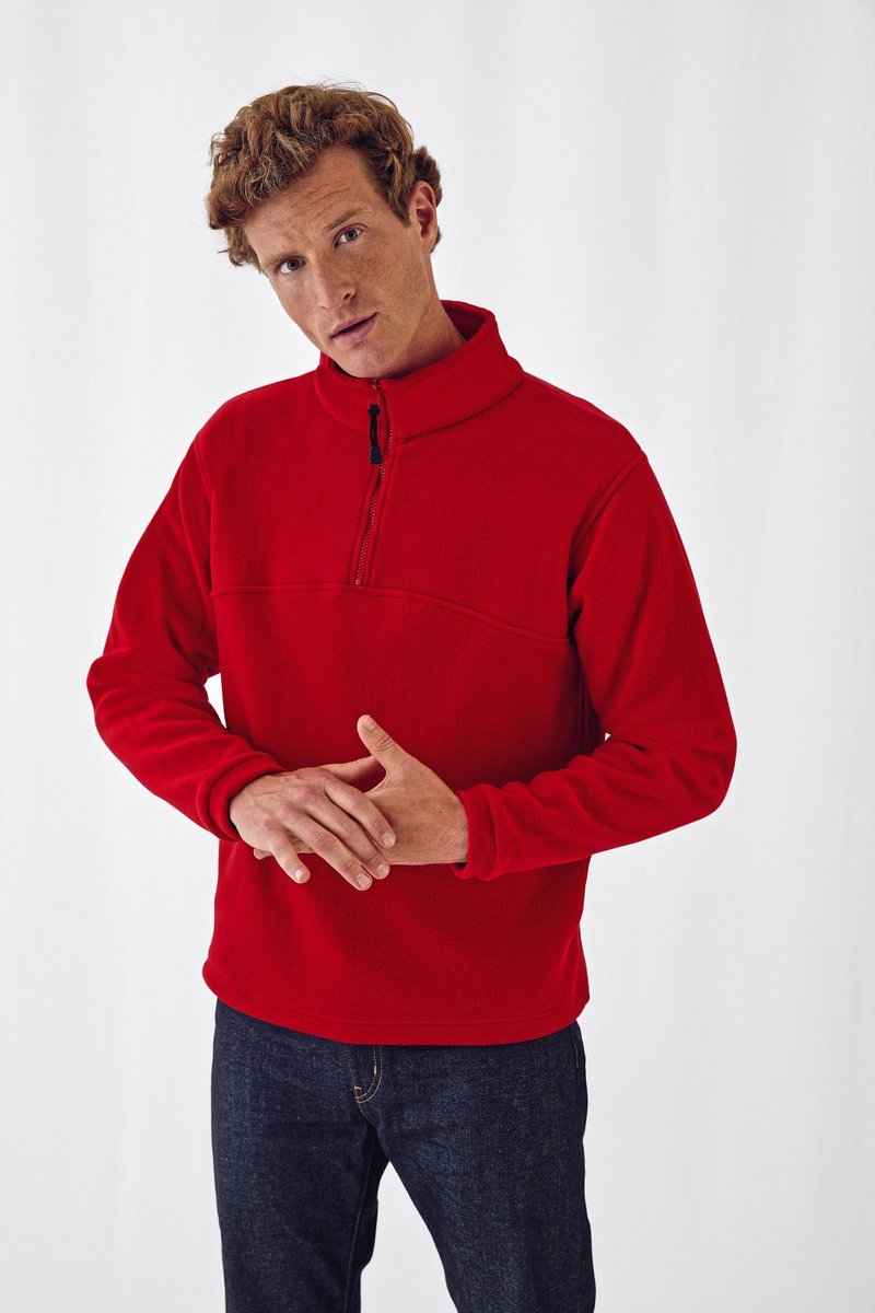 B&C COLLECTION Fleece-Pullover Highlander+ mit Kordelzug, Black XS, BCFU704